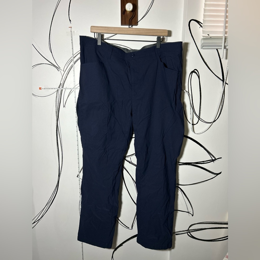 Eddie Bauer Fleece Lined Men’s Pants, Navy Blue, Pockets, 42x32, Straight Leg